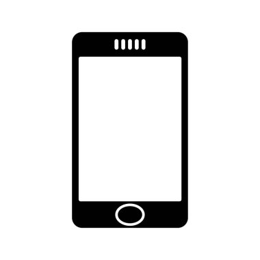 Düz tarzda boş ekranlı cep telefonu - stok vektör illüstrasyon.