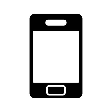 Düz tarzda boş ekranlı cep telefonu - stok vektör illüstrasyon.