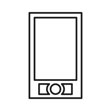 Akıllı telefon ve cep telefonu simgesi sanat. Zarif ince çizgi tarzı tasarımı.