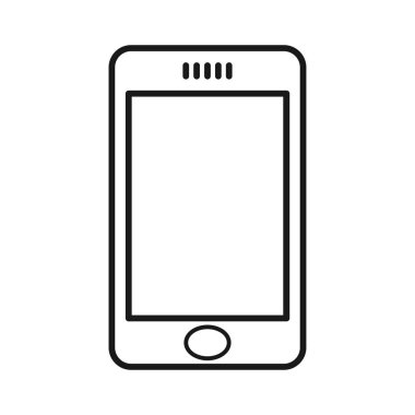 Akıllı telefon ve cep telefonu simgesi sanat. Zarif ince çizgi tarzı tasarımı.