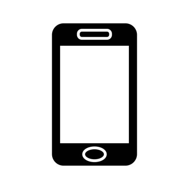 Düz tarzda boş ekranlı cep telefonu - stok vektör illüstrasyon.