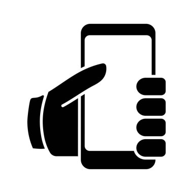 Düz tarzda boş ekranlı cep telefonu - stok vektör illüstrasyon.