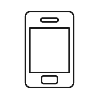 Akıllı telefon ve cep telefonu simgesi sanat. Zarif ince çizgi tarzı tasarımı.