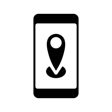 Düz tarzda boş ekranlı cep telefonu - stok vektör illüstrasyon.