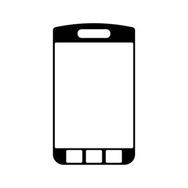 Düz tarzda boş ekranlı cep telefonu - stok vektör illüstrasyon.