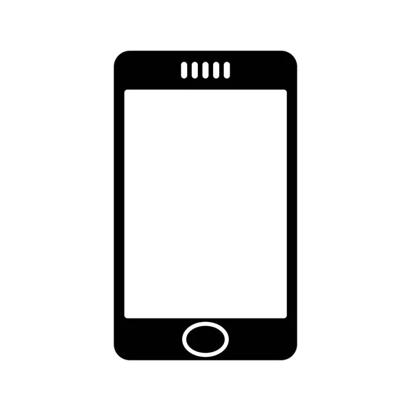 Mobiltelefon mit leerem Bildschirm im flachen Stil - Aktienvektorillustration. — Stockvektor