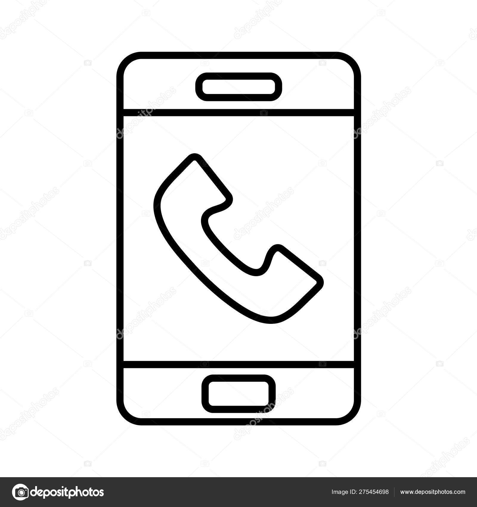 Handy Icon Vektor Linienkunst Umriss Stil Des Smartphone Symbol Einfaches Lineares Handy Piktogramm Isoliert Auf Weiss Stockvektor C Paykvector