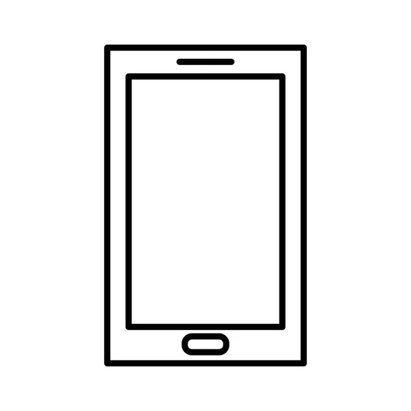 Handy-Icon-Vektor, Linienkunst Umriss Stil des Smartphone-Symbol, einfaches lineares Handy-Piktogramm isoliert auf weiß — Stockvektor