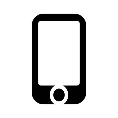 Siyah akıllı telefon, beyaz arka plan üzerinde izole cep telefonu