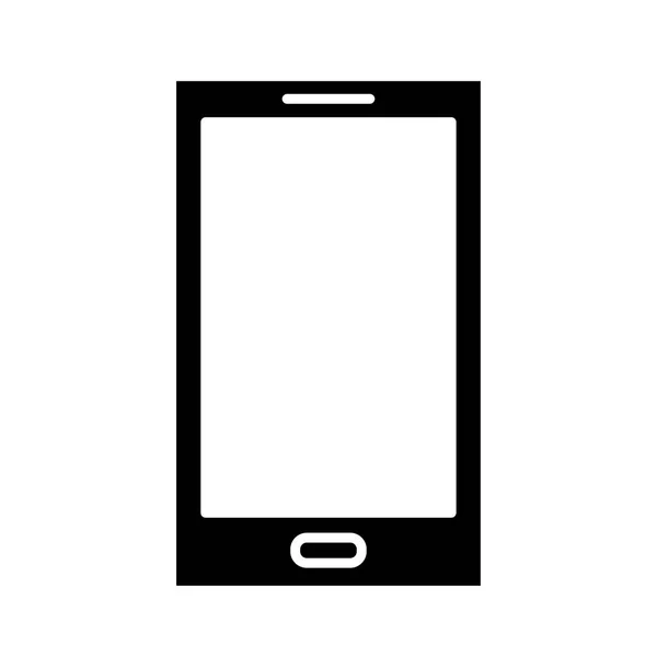 Black smart phone, cellphone isolated on white background — Stock Vector