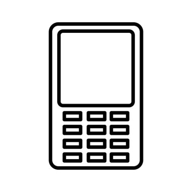 Modern akıllı telefon çizim anahat. Zarif çizgi tarzı tasarımı.