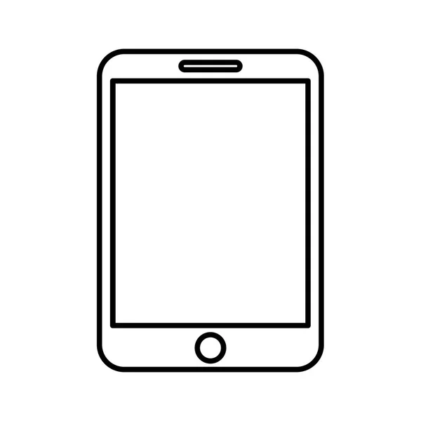 Esquema de dibujo teléfono inteligente moderno. Diseño de estilo de línea elegante . Ilustraciones de stock libres de derechos
