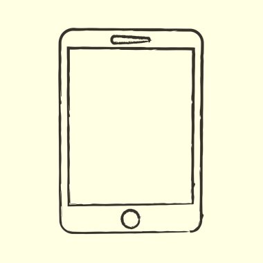 Akıllı cep telefonu. Vektörçizim çizimi