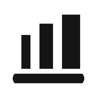 Beyaz arka plan üzerinde izole trendy düz stil grafik simgesini. Web sitesi tasarımı, logo, app, UI grafik çubuğu simgesi.