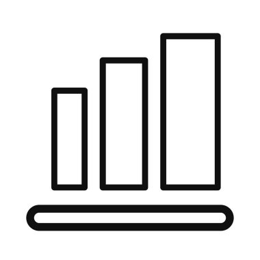 Grafik Simgesi, beyaz arka planda yalıtılmış doğrusal stilde. Web sitesi tasarımınız, logonuz, uygulamanız, Ui'niz için grafik çubuğu simgesi.