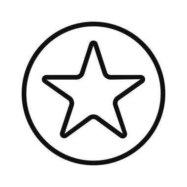 Beyaz arka plan daki yıldızın siyah yalıtılmış anahat simgesi