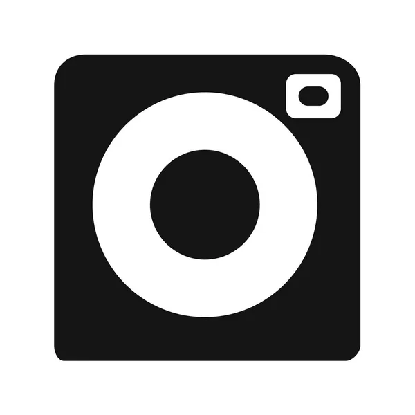 Ícone da câmera em estilo moderno plana isolada no fundo branco. Símbolo da câmera para o seu web site design, logotipo, aplicativo, UI . —  Vetores de Stock
