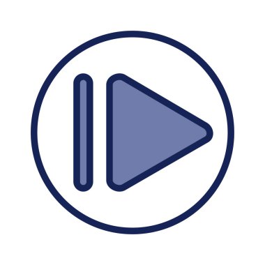 Oynatma düğmesi, vektör simgesi. UI tasarım şablonu