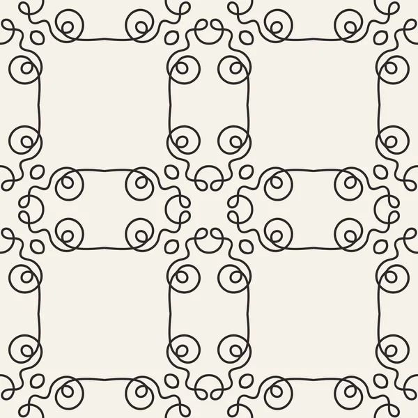 Plynulý geometrický vzor. Černobílé ozdobné pozadí. Nekonečná opakující se zdobená výtvarně Deco textura pro tapety, obaly, nápisy, pozvánky, vizitky, textilní tisky — Stockový vektor