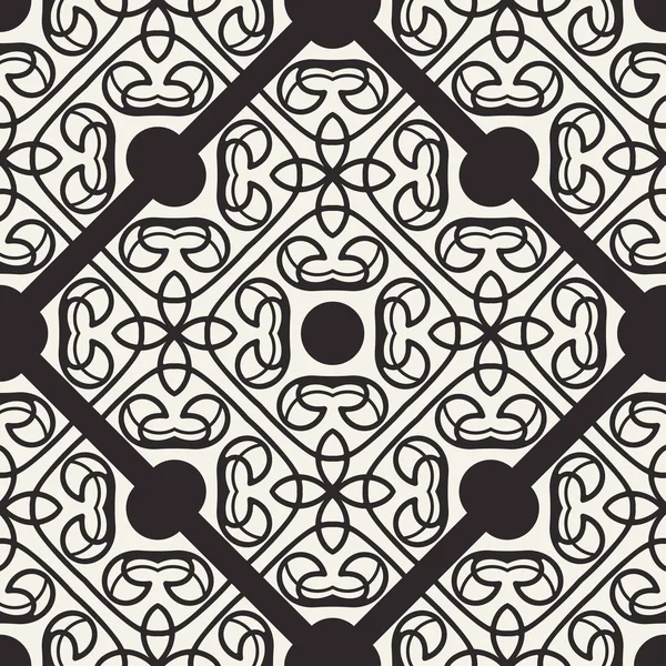 Patrón sin costura ornamental blanco y negro. Vintage retro adornado moderno art deco fondo. Ideal para tela y textil, papel pintado, embalaje o cualquier idea deseada — Vector de stock