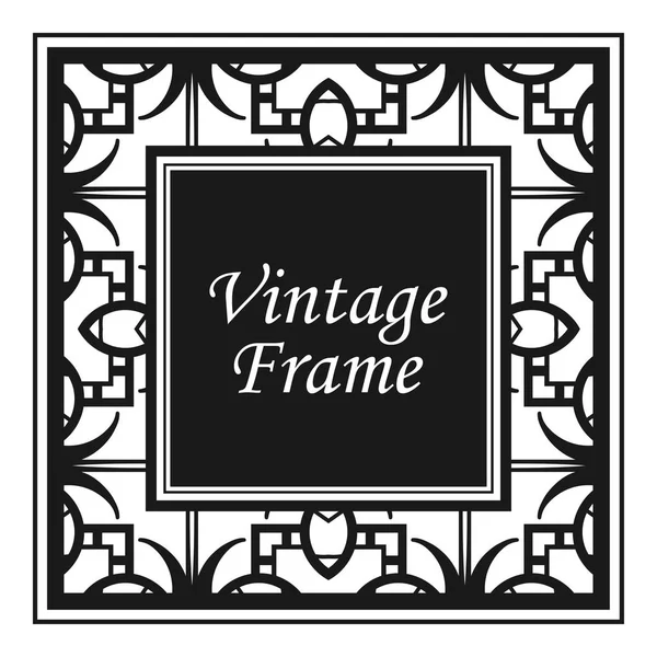 Vintage flourishes ornament swirls lines frame template vector illustration. Victorian borders for greeting cards, wedding invitations, advertising or other design and place for text. — Stock Vector