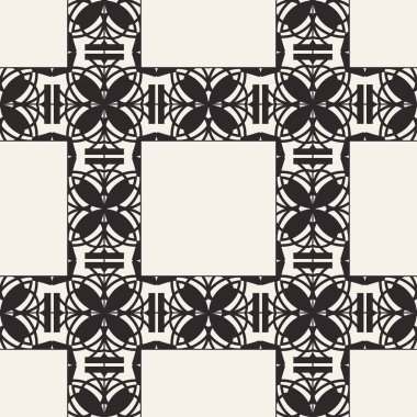 Dikişsiz geometrik desen. Siyah beyaz renkvektör soyut klasik modern art deco arka plan