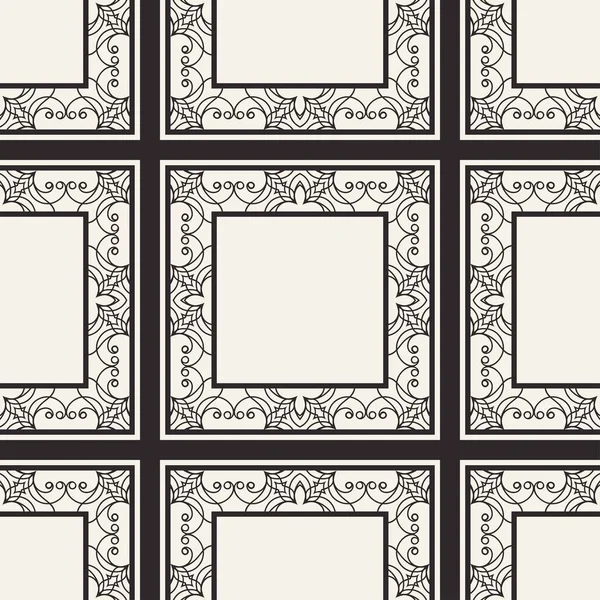 Patrón geométrico sin costuras. Vector abstracto clásico moderno art deco fondo en color blanco y negro — Vector de stock