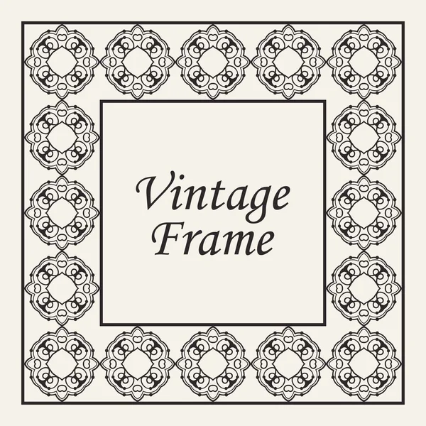 Decorative frame and border in rectangle proportions. Retro vintage ornamental modern art deco luxury element for design. — Stock Vector