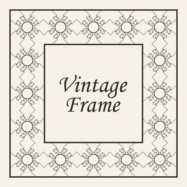 Decorative frame and border in rectangle proportions. Retro vintage ornamental modern art deco luxury element for design. — Stock Vector