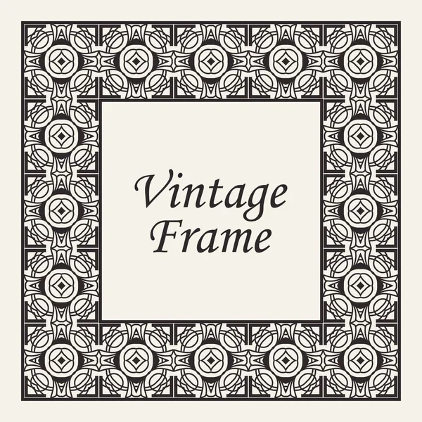 Cadre décoratif et bordure en proportions rectangulaires. Rétro vintage ornemental moderne art déco élément de luxe pour le design . — Image vectorielle