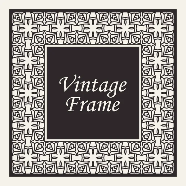 Cadre décoratif et bordure en proportions rectangulaires. Rétro vintage ornemental moderne art déco élément de luxe pour le design . — Image vectorielle