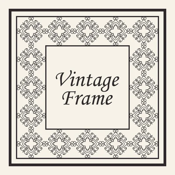 Decorative frame and border in rectangle proportions. Retro vintage ornamental modern art deco luxury element for design. — Stock Vector