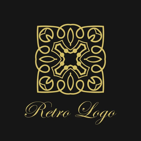 Modelo de design de logotipo de ornamento vetorial. Luxo vintage elemento art deco moderno. Pode ser usado como emblema . — Vetor de Stock