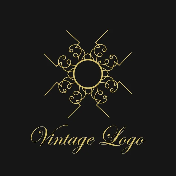 Modèle de conception de logo d'ornement vectoriel. Luxe vintage art déco moderne élément. Peut être utilisé comme emblème . — Image vectorielle