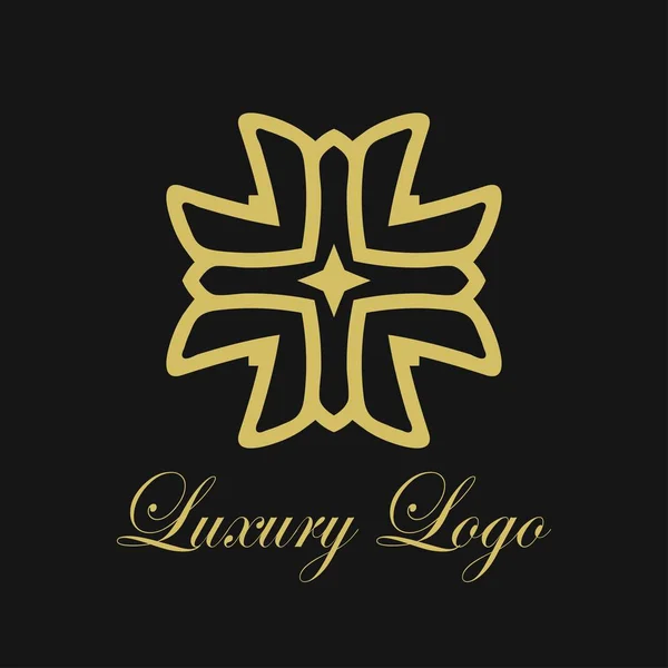 Plantilla de diseño de logotipo de adorno vectorial. Lujo vintage moderno art deco elemento. Se puede utilizar como emblema . — Vector de stock