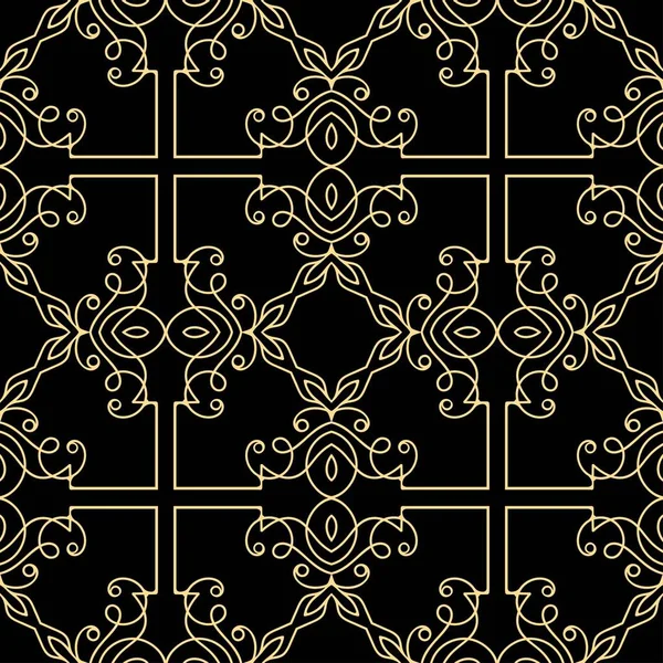 Винтажный современный арт-деко абстрактный геометрический бесшовный золотой узор. Печать для текстиля, обоев, обертывания . — стоковый вектор