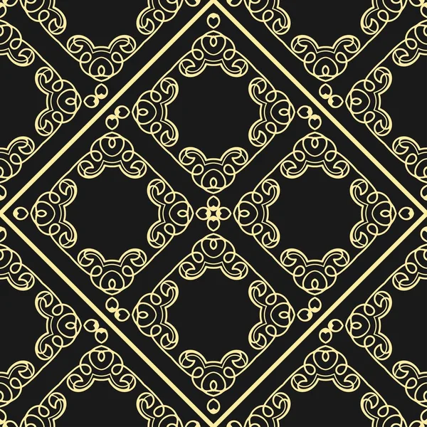 Modern golden art deco seamless vintage wallpaper pattern. Geometric decorative background — Stock Vector