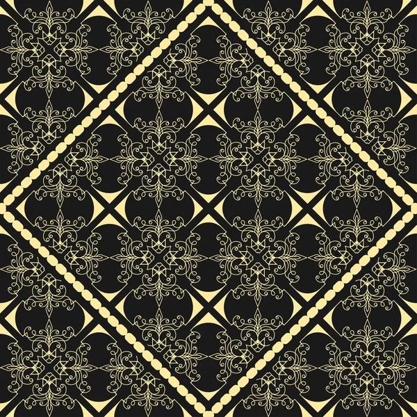 Modern golden art deco seamless vintage wallpaper pattern. Geometric decorative background — Stock Vector