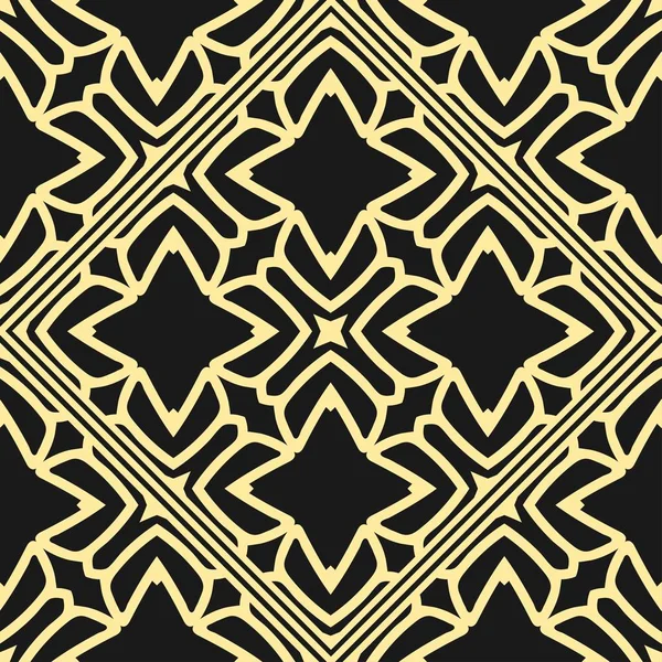 現代の黄金のアールデコシームレスなヴィンテージ壁紙パターン。幾何学的な装飾的な背景 — ストックベクタ