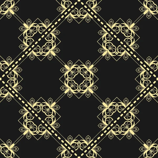 Modern golden art deco seamless vintage wallpaper pattern. Geometric decorative background — Stock Vector