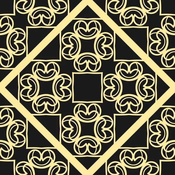 Nowoczesny złoty art deco bezszwowe rocznika Tapety wzór. Geometryczne tło dekoracyjne — Wektor stockowy