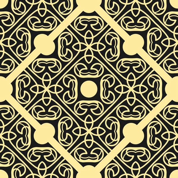 Современный золотой арт-деко бесшовные винтажные обои узор. Геометрический декоративный фон — стоковый вектор