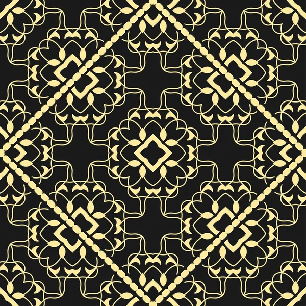 Современный золотой арт-деко бесшовные винтажные обои узор. Геометрический декоративный фон — стоковый вектор