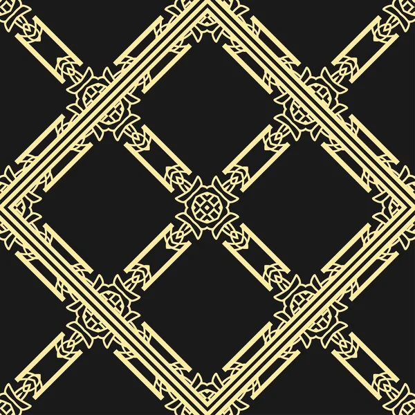 Moderne gouden Art Deco naadloze Vintage behang patroon. Geometrische decoratieve achtergrond — Stockvector