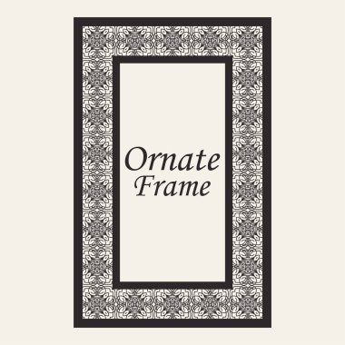 Süs elemanları, kaligrafi swirls ve süsleme ile Vintage süslü sınır çerçevesi. Retro davetiyeler ve Kraliyet sertifikaları için kullanılabilir.