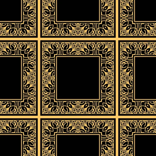 Vintage golden ornate seamless retro pattern. Modern art deco textured background for wallpapers, wrapping papers and other designs — Stock Vector