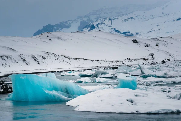 手配氷河湖 アイスランドの氷山 — ストック写真