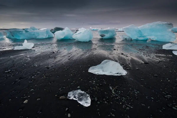 Grelhados Jokulsarlon Glacial Lagoon Islândia — Fotografia de Stock
