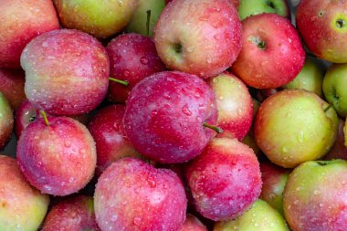 Olgun elma yemek doku yukarıda görüntülemek