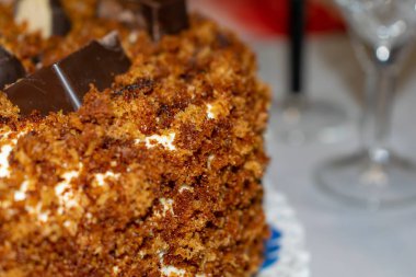 tatil tablo üzerinde yeni yıl tatil için pasta